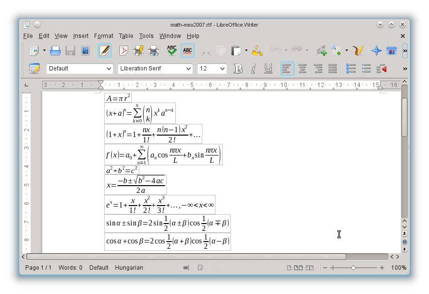 Глава 9 – редактор формул libreoffice math — документация краткое руководство по libreoffice 4.3