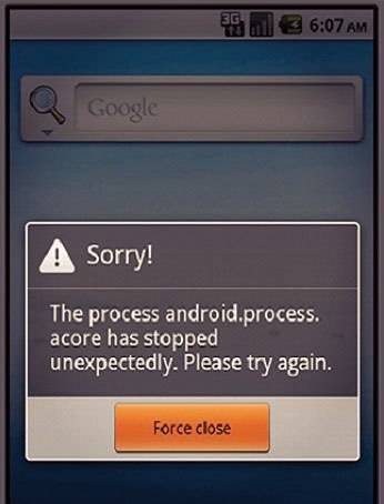 Произошла ошибка android process acore: как исправить на андроид