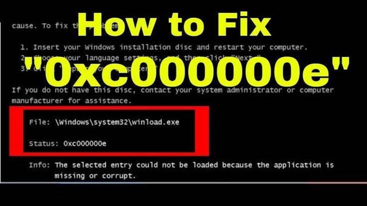 Устранение ошибки 0xc000000e при загрузке windows 10